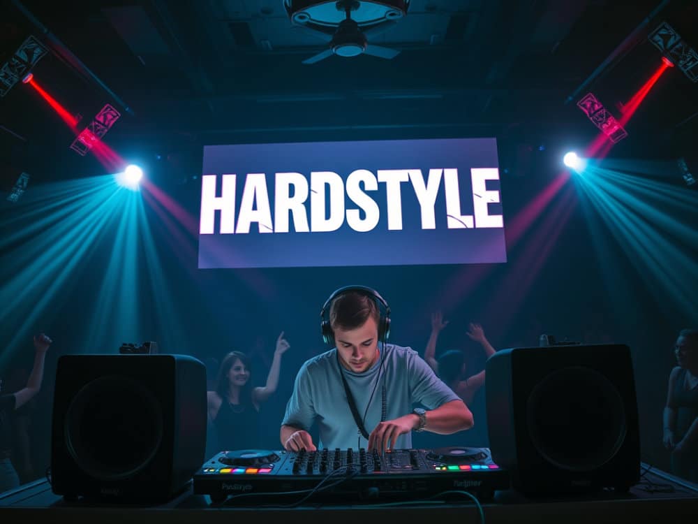 dj on hardstyle party