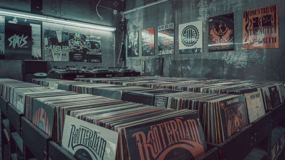 gabber music vinyl store with rotterdam records