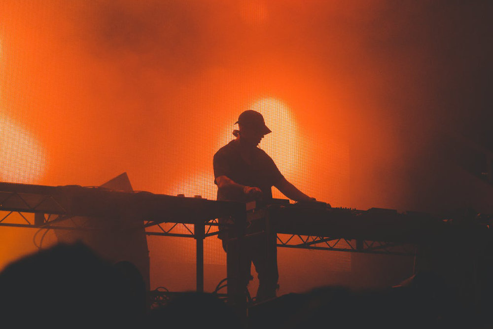 Hardstyle DJ on Festival Stage