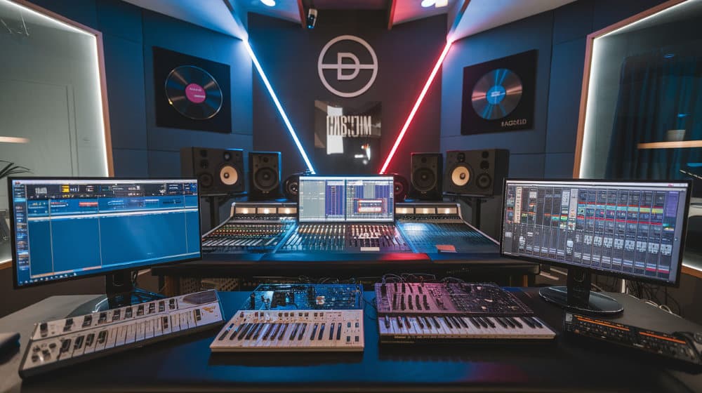 music studio for hardcore edm productions